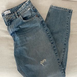 Zara mom jeans straight leg medium wash